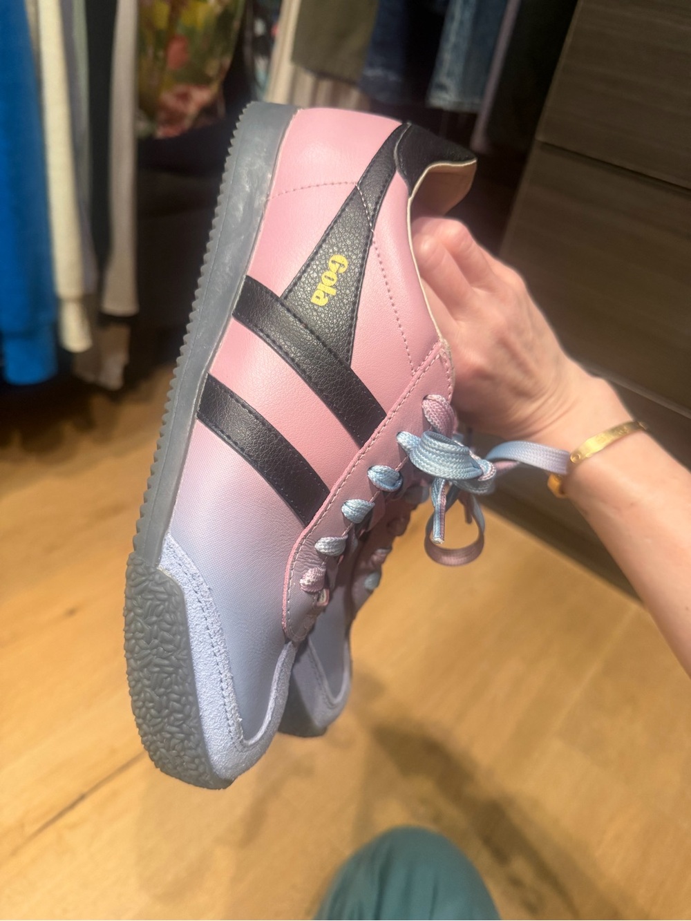 Gola Pink and Lavender Gradient Women's Sneakers ELAN OMBRE - Picture 3 of 9